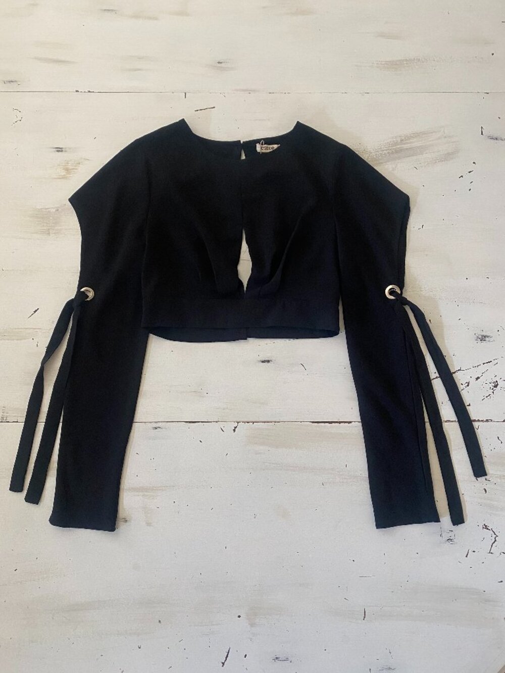 Essue S Black Peek a Boo Top